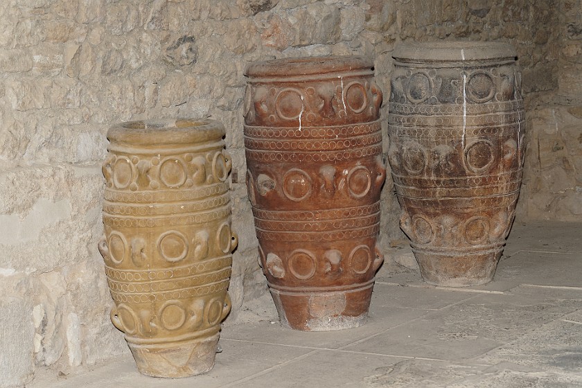 Minoan Palace of Knossos, Crete. Giant Pithoi. Heraklion. .