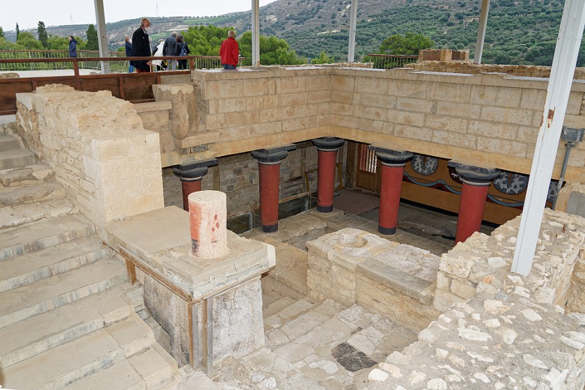 Minoan Palace of Knossos, Crete. Grand staircase. Heraklion. .
