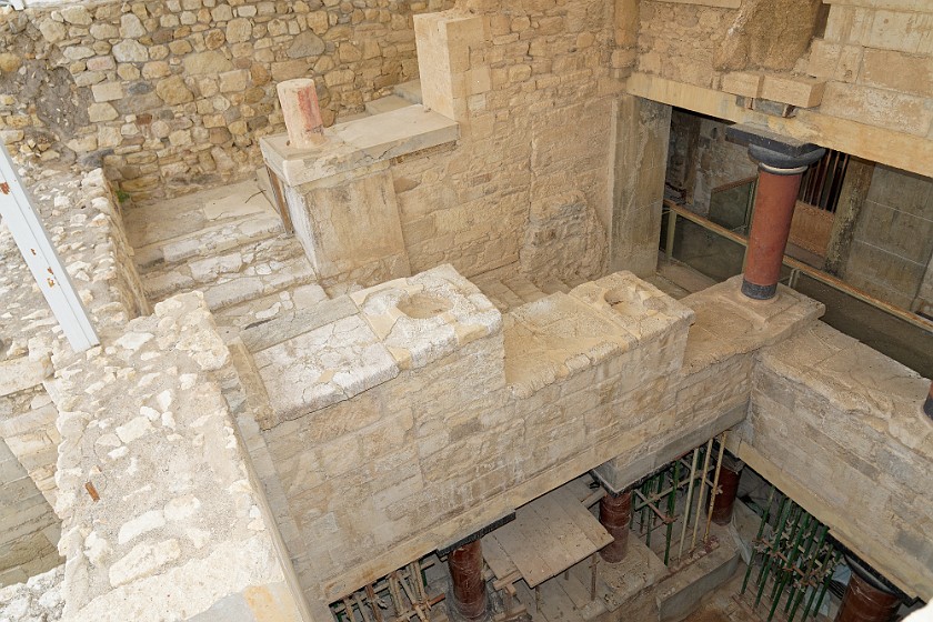 Minoan Palace of Knossos, Crete. Grand staircase. Heraklion. .
