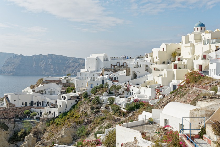 Oia, Santorini. View on the photo point. Oia. .