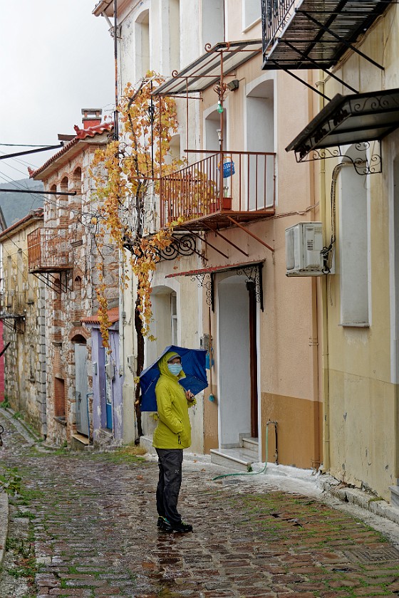 Agiasos, Lesbos. Side street. Agiasos. .