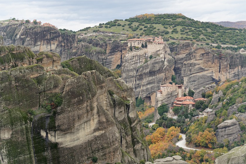 Meteora. Monasteries of the Transfiguration of Christ, Varlaam and Rousanos. Kalampaka. .