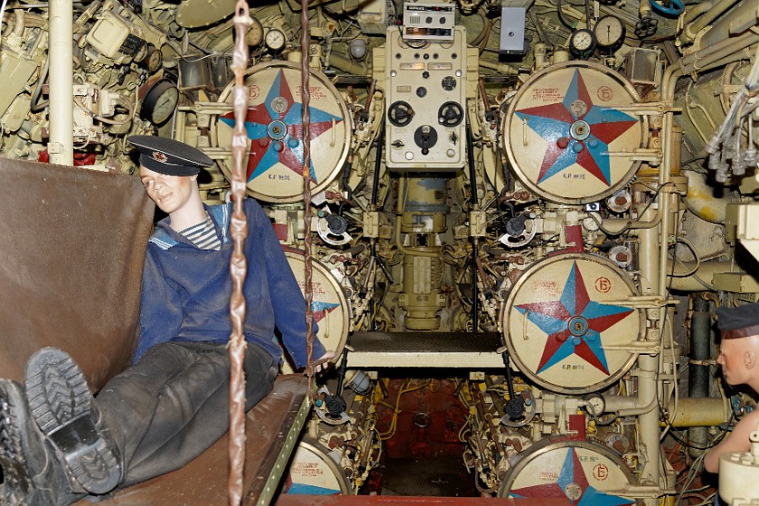 Submarine Juliett U-461. Inside. Peenemünde. .