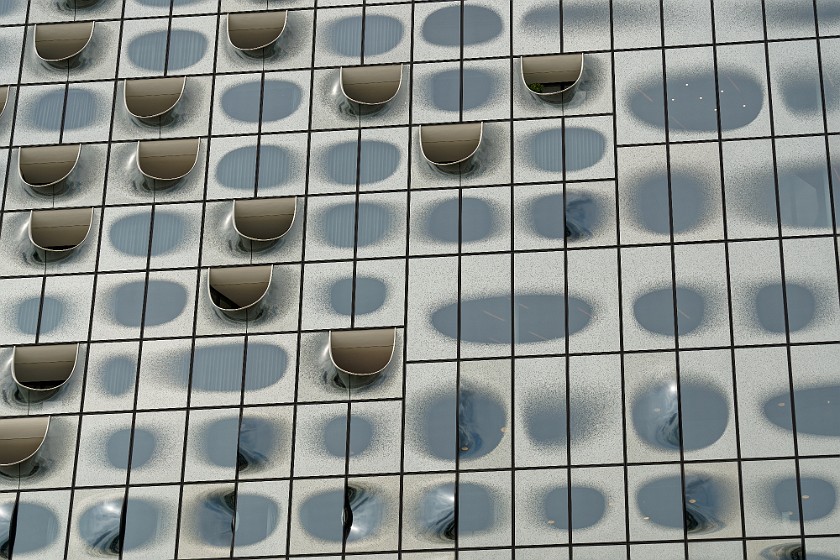 Hamburg Elbphilharmonie & Harbor. Windows of the Elbphilharmonie. Hamburg. .