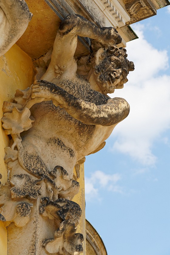Sanssouci Palace. Wall figure. Potsdam. .