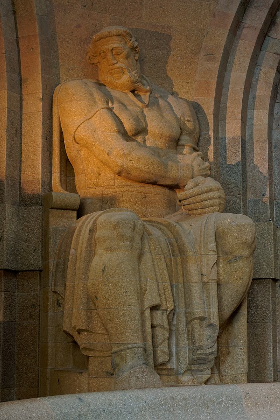 Monument to the Battle of the Nations. Statue. Leipzig. .