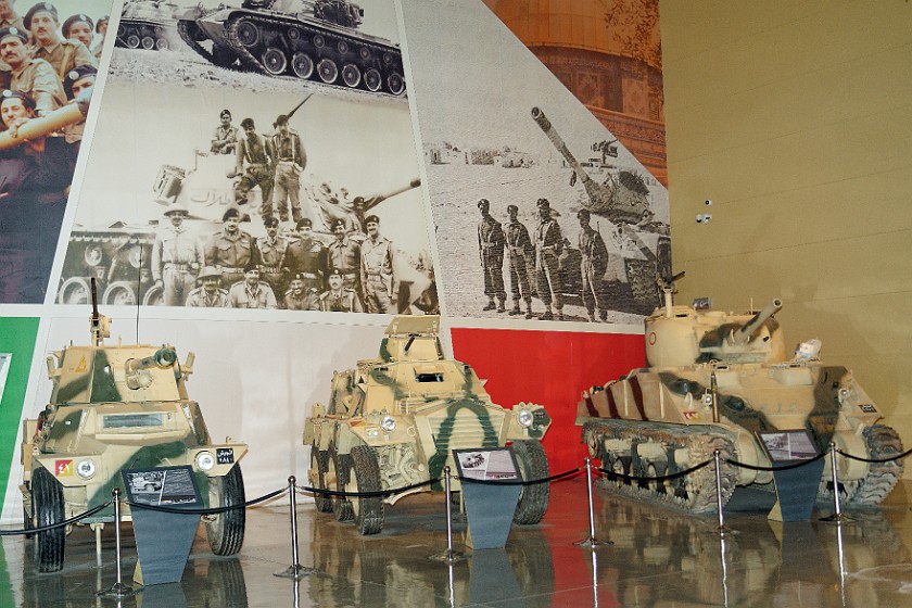 Royal Tank Museum. Armoured vehicles and tanks of the Jordan army. Amman. .