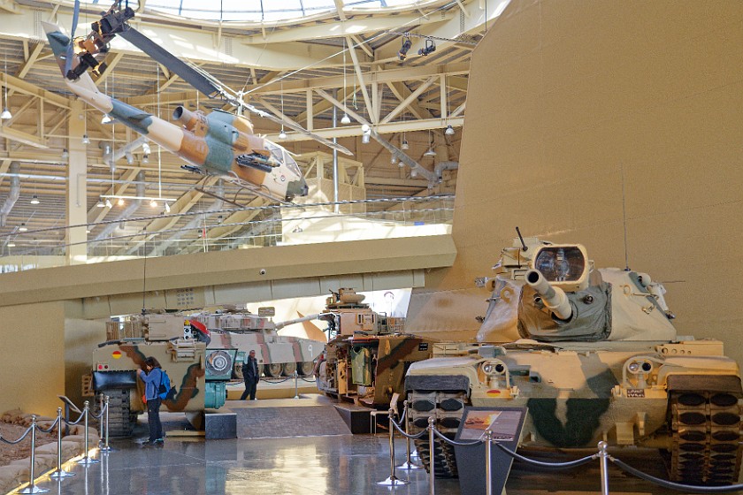 Royal Tank Museum. Tank and helicopter. Amman. .