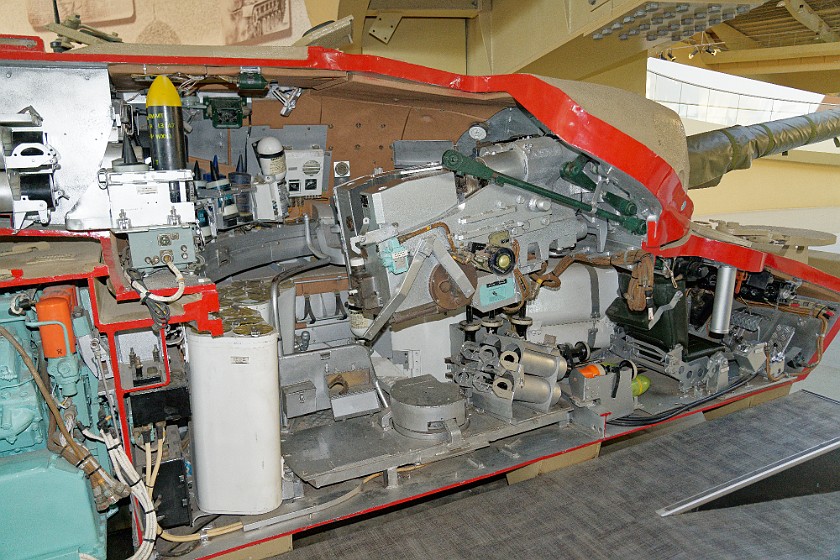 Royal Tank Museum. Interior of a modern tank. Amman. .