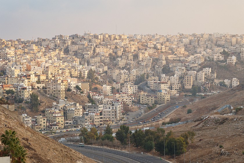 Amman. View from hotel on Basmah street. Amman. .