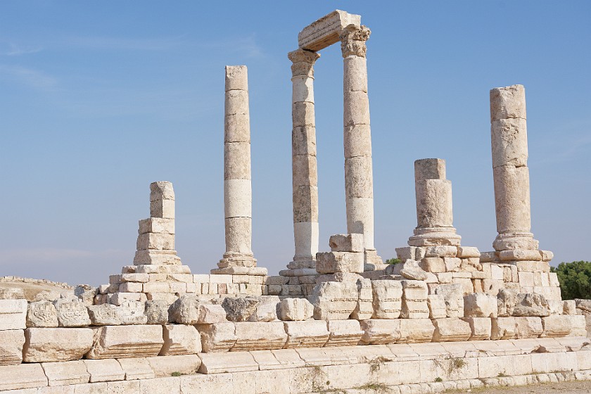 Amman. Roman columns on Citadel hill. Amman. .