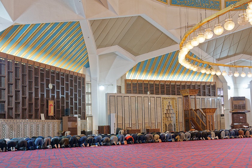 Amman. Prayer hall of the King Abdullah I Mosque. Amman. .