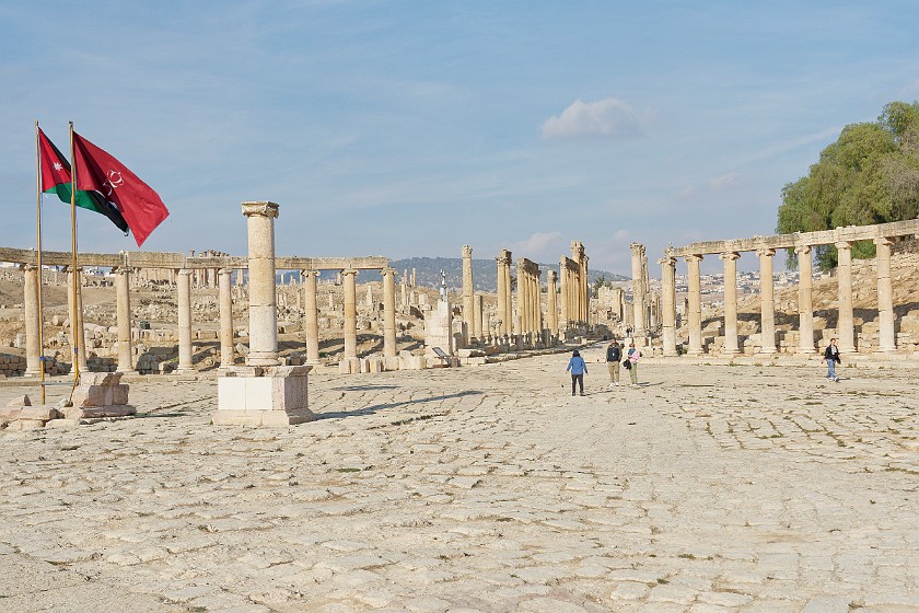 Archaeological Site of Jerash. Oval plaza. Jerash. .