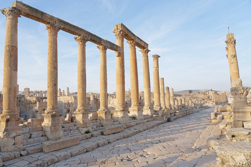 Archaeological Site of Jerash. Southern Cardo Maximus. Jerash. .