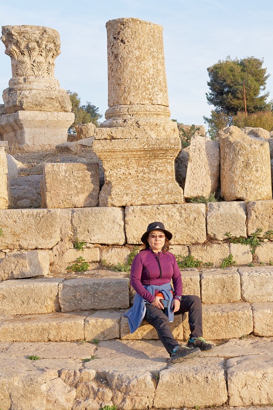 Archaeological Site of Jerash. Portrait at the southern Cardo Maximus. Jerash. .