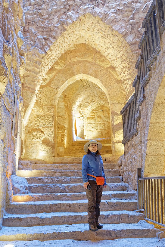 Ajloun Castle. Portrait inside the castle. Ajloun. .