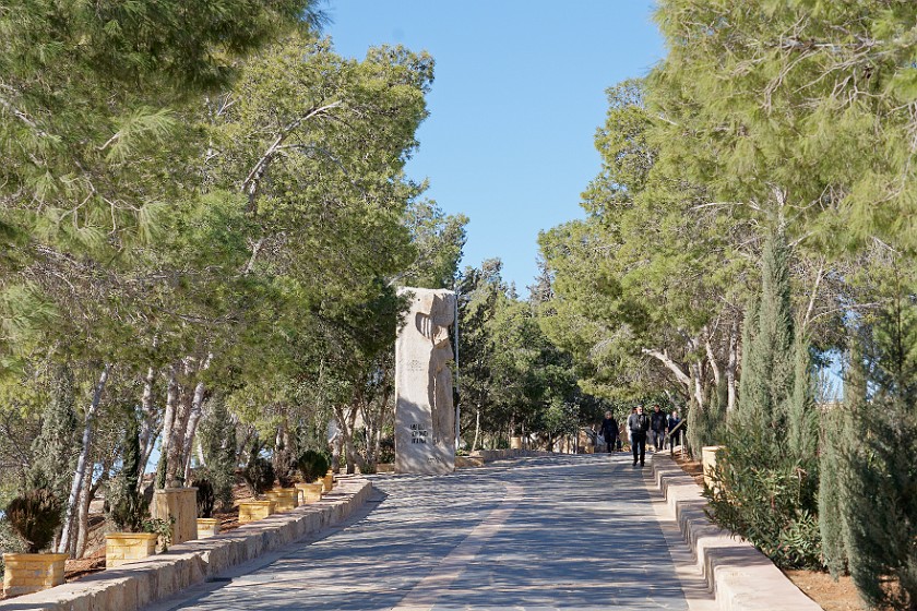 Mount Nebo. Path to the church. near Madaba. .