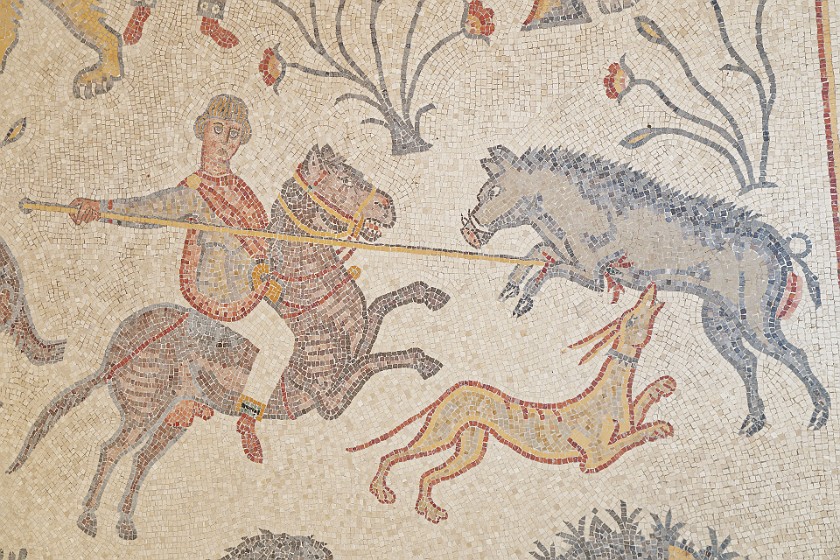 Mount Nebo. Mosaic inside the Memorial Church of Moses. near Madaba. .