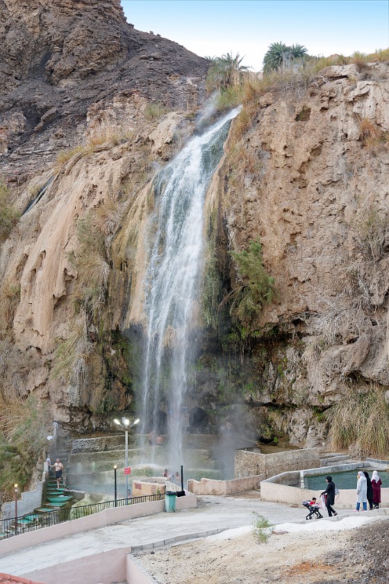 Ma'in Hot Springs. Waterfall and pools. near Madaba. .