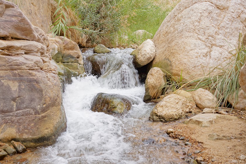 Wadi Bin Hammad. Waterfall. near Kerak. .