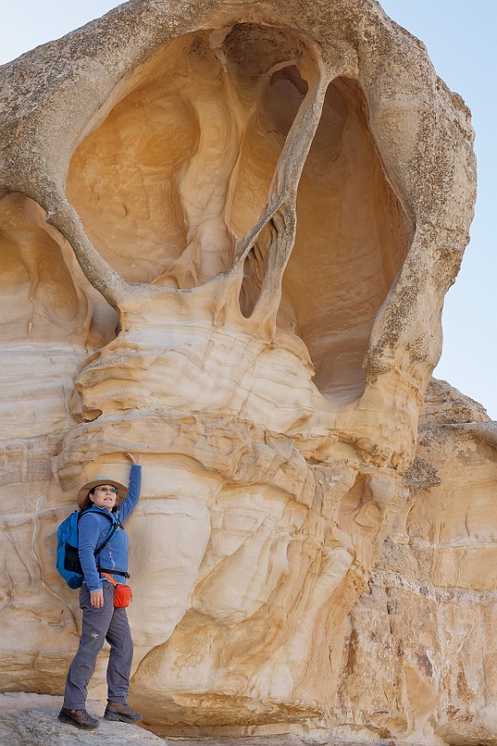 Dana. Portrait with rock formation. Dana. .