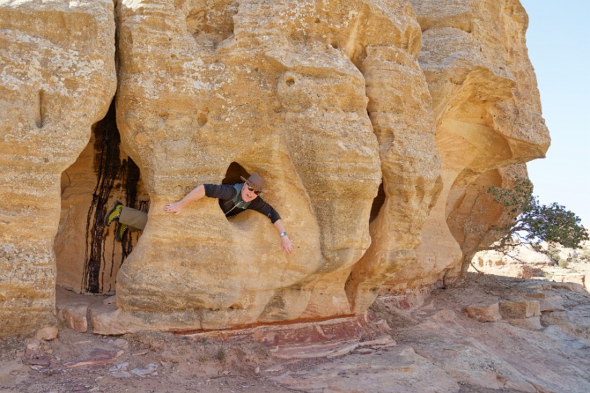 Dana. Portrait in a rock hole. Dana. .