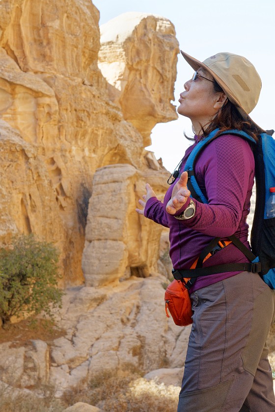 Dana. Portrait at a rock formation. Dana. .