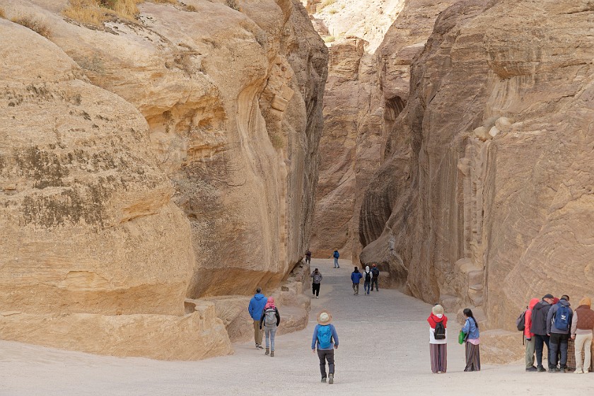 Petra. Beginning of the canyon Al-Siq. Wadi Musa. .