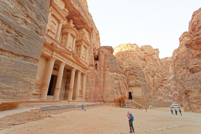 Petra. Treasury and front yard. Wadi Musa. .