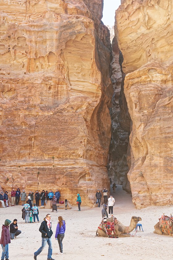 Petra. End of Al-Siq. Wadi Musa. .
