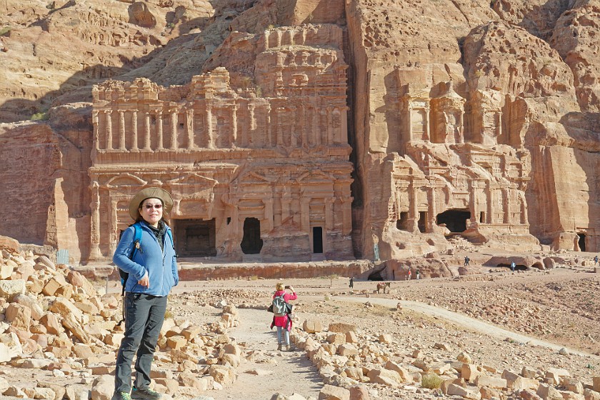 Petra. Portrait in front of the Palace Tomb. Wadi Musa. .