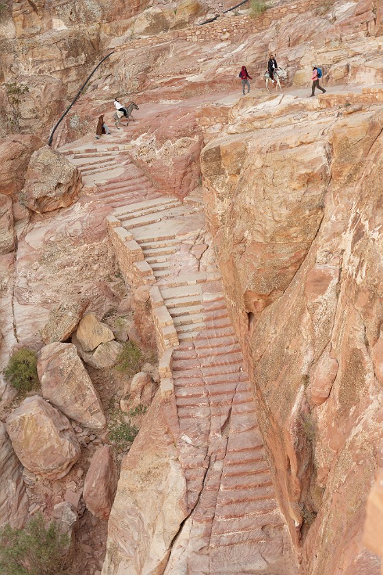 Petra. Walking up the Al-Khubtha trail. Wadi Musa. .