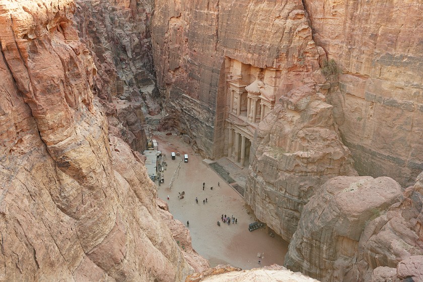 Petra. Treasury from above. Wadi Musa. .