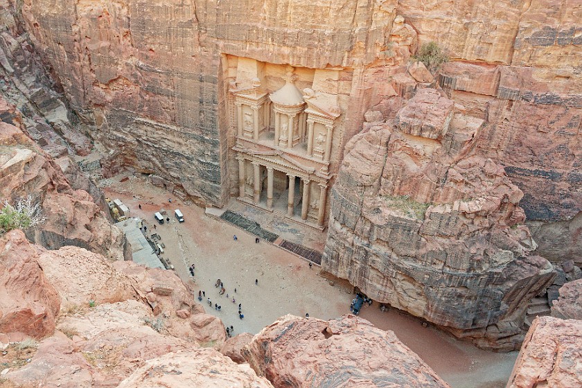 Petra. Treasury from above. Wadi Musa. .