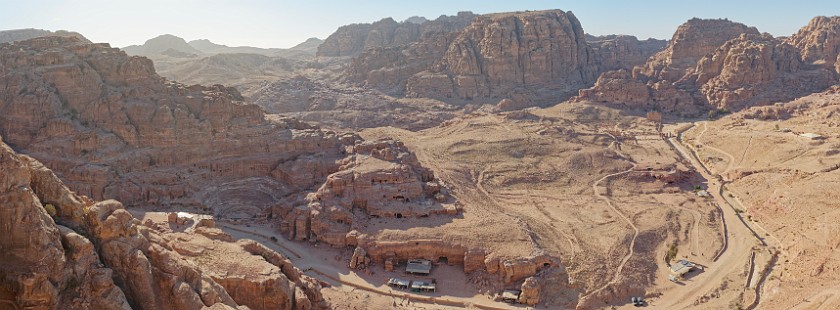 Petra. Panoramic view on the Street of Facades. Wadi Musa. .