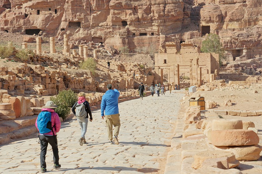 Petra. Cardo Maximus and Qasr al-Bint. Wadi Musa. .