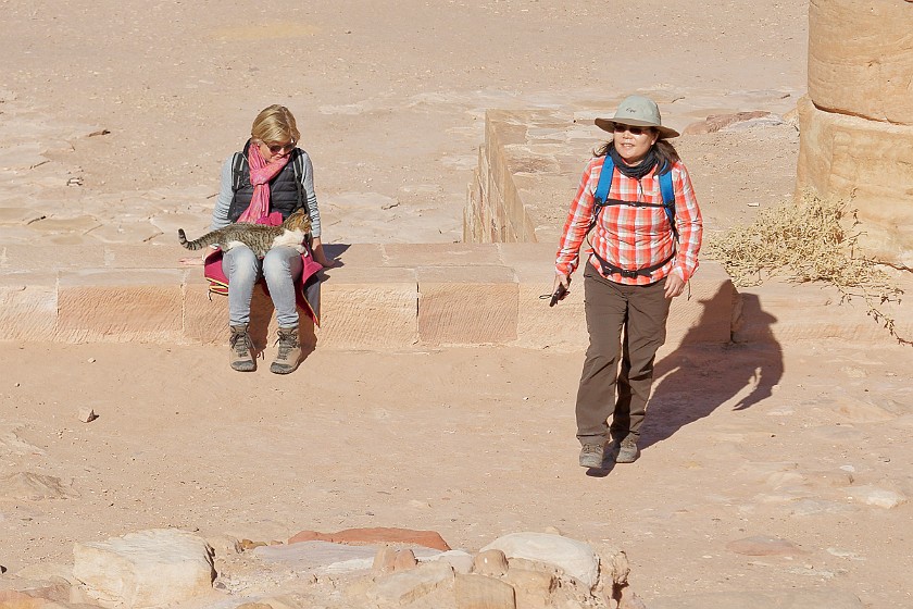 Petra. Portrait with friend and cat. Wadi Musa. .