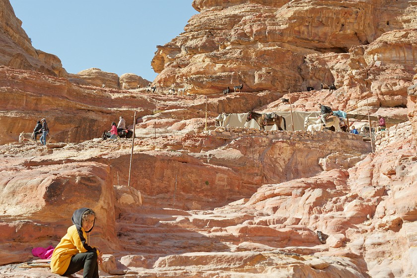 Petra. Walking up the Ad-Dayr trail. Wadi Musa. .