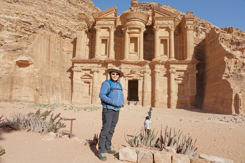 Petra. Portrait in front of Ad-Dayr. Wadi Musa. .