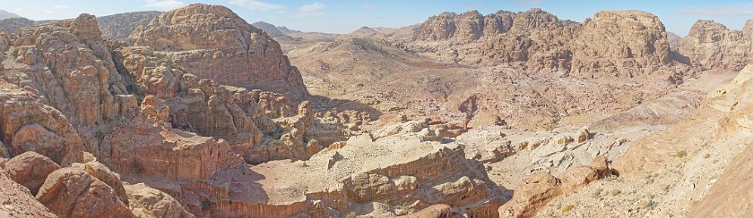 Petra. Panoramic view on Wadi Farasah. Wadi Musa. .