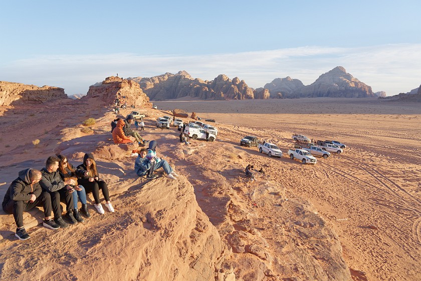 Wadi Rum. Sunset in the desert. Wadi Rum. .