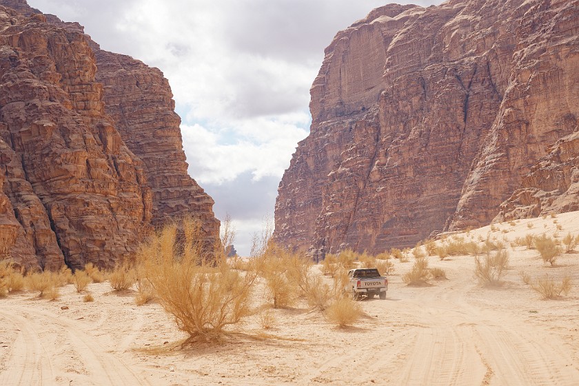 Wadi Rum. Hiking through the canyon of Jabal Umm ‘Ishrīn. Wadi Rum. .