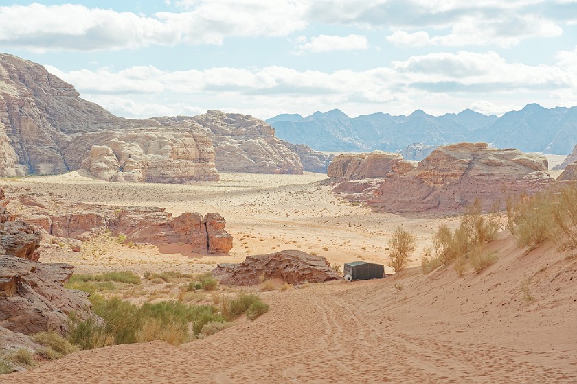Wadi Rum. Hiking through the Abu Khasaba canyon. Wadi Rum. .