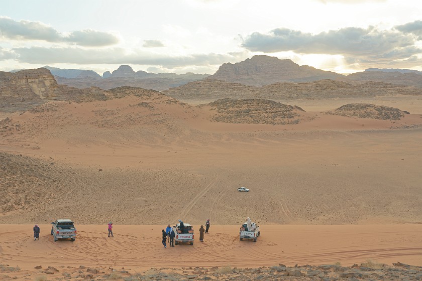 Wadi Rum. Sunset in the desert. Wadi Rum. .