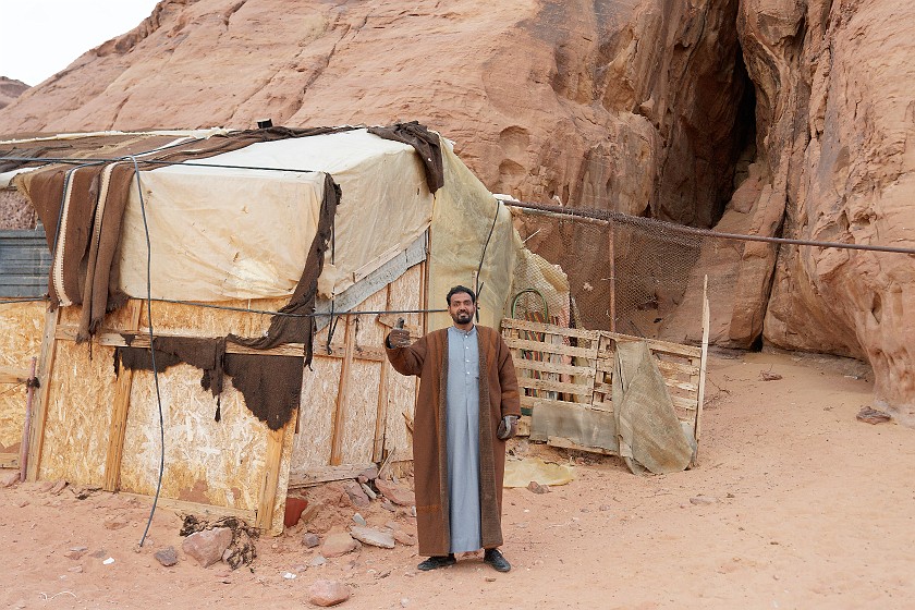 Wadi Rum. Shack of a camp employee. Wadi Rum. .