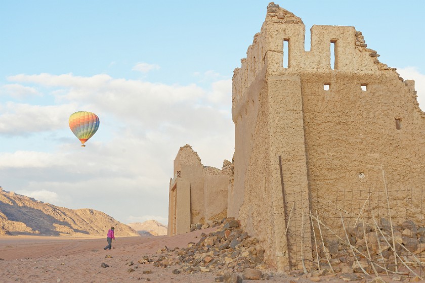 Wadi Rum. French fortress movie set. Wadi Rum. .