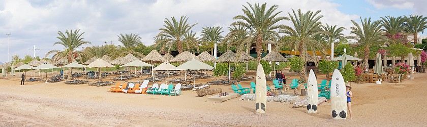 Aqaba. Panoramic view on the beach. near Aqaba. .