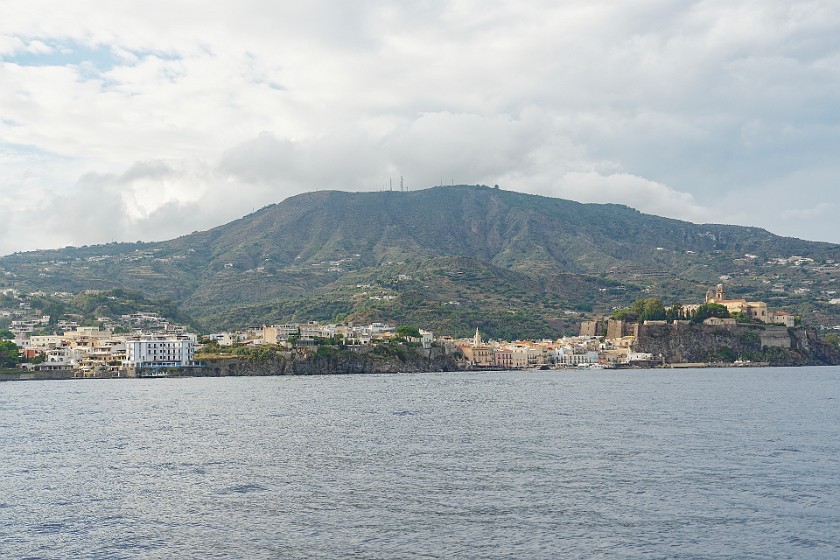 Lipari. Lipari castle and Marina Corta. Lipari. .