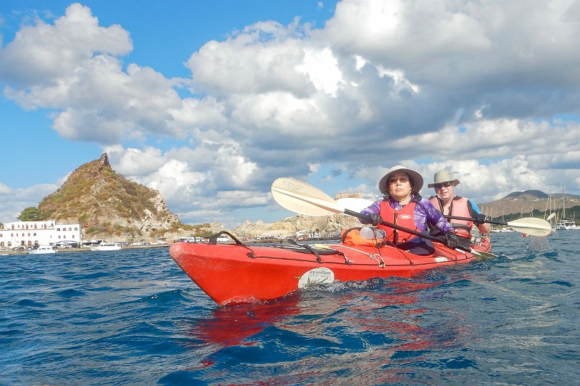 Kayaking on Vulcano. Kayaking. Vulcano. .