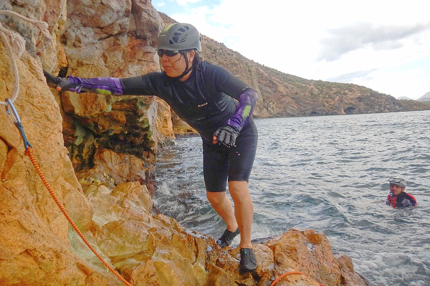 Kayaking on Vulcano. Coasteering in thermal caves. Vulcano. .